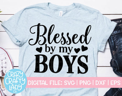Blessed by My Boys SVG Crazy Crafty Lady Co. 