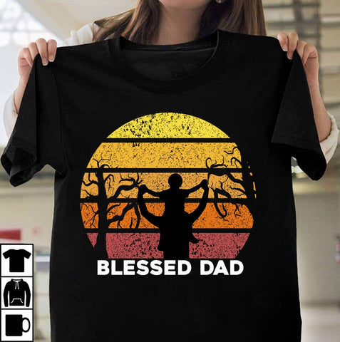 Blessed Dad SVG Design, Blessed Dad SVG Cut File, Father's Day SVG Design, Happy Father's Day SVG Cut File, Father's Day Sublimation Design, Dad SVG Bundle, Dad SVG Design Quotes , Dad Sublimation Design SVG BlackCatsMedia 