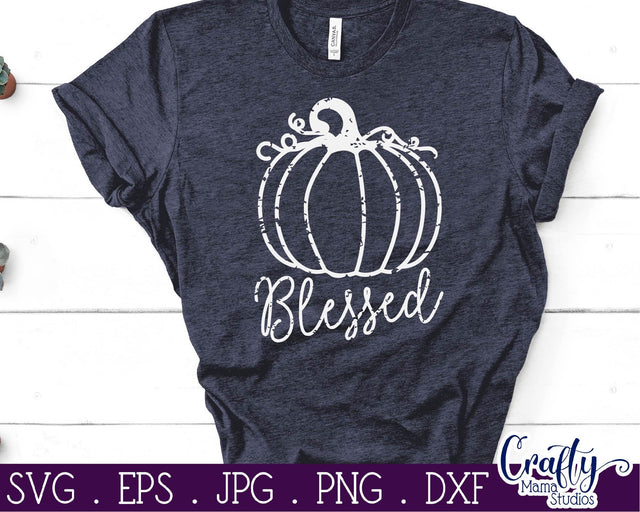 Blessed - Fall Pumpkin - Autumn SVG Crafty Mama Studios 