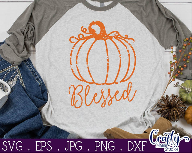 Blessed - Fall - Pumpkin - Autumn SVG Crafty Mama Studios 