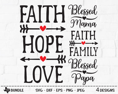 Blessed Family Bundle | Religious SVG SVG Texas Southern Cuts 