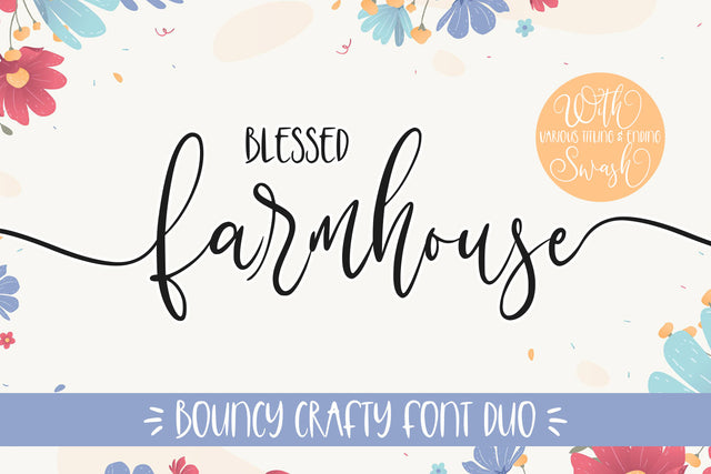 Blessed Farmhouse -Duo- Font Abo Daniel Studio 