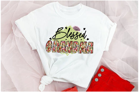 Blessed Grandma, Floral Grandma Sublimation Sublimation Jagonath Roy 