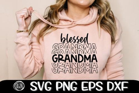 Blessed Grandma - Mirror Stacked SVG File - SVG PNG EPS DXF SVG On the Beach Boutique 