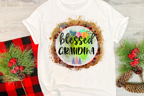 Blessed Grandma Ornament Sublimation I Christmas Ornament Sublimation Happy Printables Club 