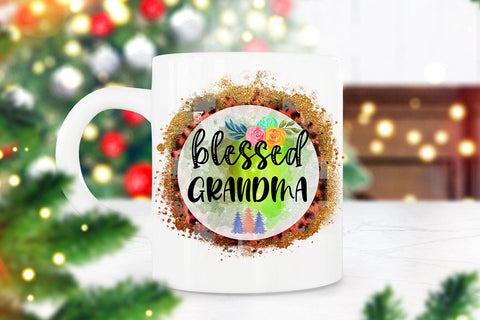 Blessed Grandma Ornament Sublimation I Christmas Ornament Sublimation Happy Printables Club 