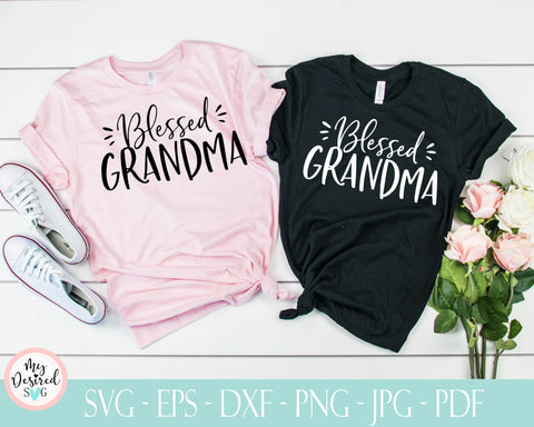 Blessed Grandma svg, Grandma shirt, Great Grandma svg, quote svg, cut files for cricut, silhouette Svg, cricut downloads, Svg, Dxf, Eps, Png SVG MyDesiredSVG 