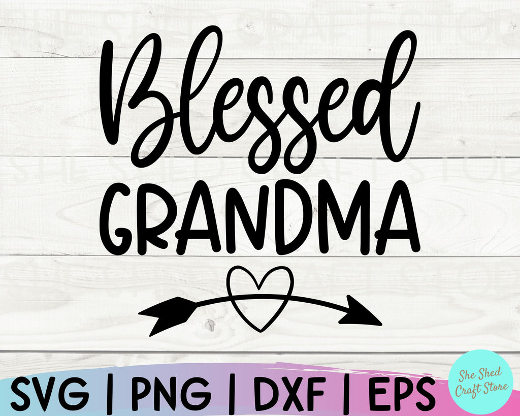 Blessed Grandma Svg, Grandma Svg, Grandmother Svg, Mothers Day Svg ...