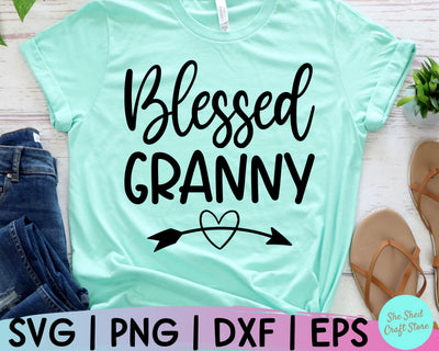 Blessed Granny Svg, Granny Svg, Grandmother Svg, Mothers Day Svg, Grandparents Svg SVG She Shed Craft Store 