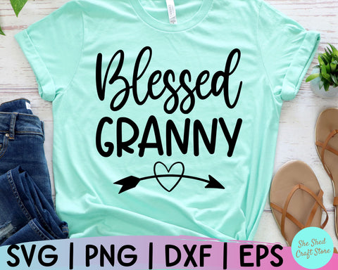 Blessed Granny Svg, Granny Svg, Grandmother Svg, Mothers Day Svg, Grandparents Svg SVG She Shed Craft Store 