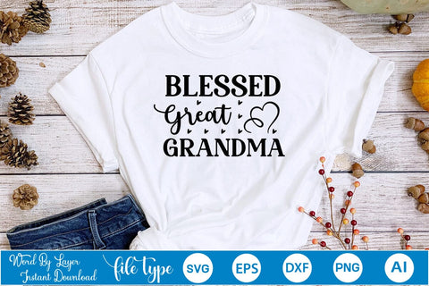 Blessed Great Grandma SVG Design SVGs,Quotes and Sayings,Food & Drink,On Sale, Print & Cut SVG DesignPlante 503 