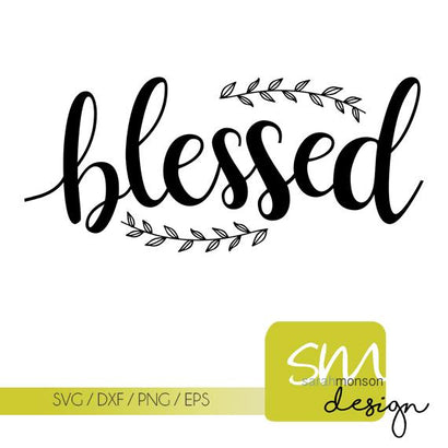 Blessed {Laurel Wreath} SVG SM Designs 