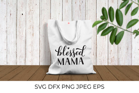 Blessed mama calligraphy hand lettering SVG LaBelezoka 