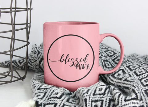 Blessed Mama Minimalist SVG | So Fontsy SVG So Fontsy Design Shop 