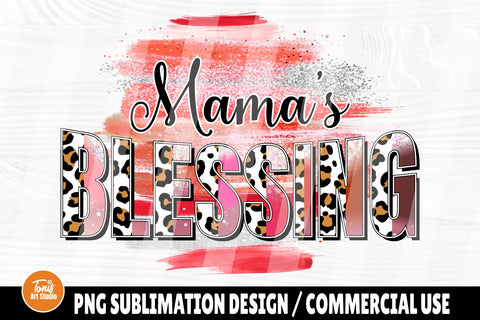 Blessed Mama PNG | Mama's Blessing Png | Sublimation Designs | Mommy and Me Png | Half Leopard Png Print File SVG TonisArtStudio 