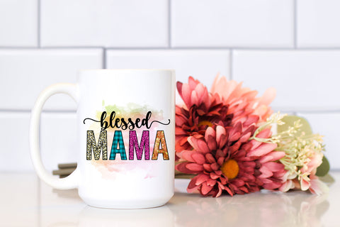 Blessed Mama Sublimation I Mothers Day Sublimation Sublimation Happy Printables Club 