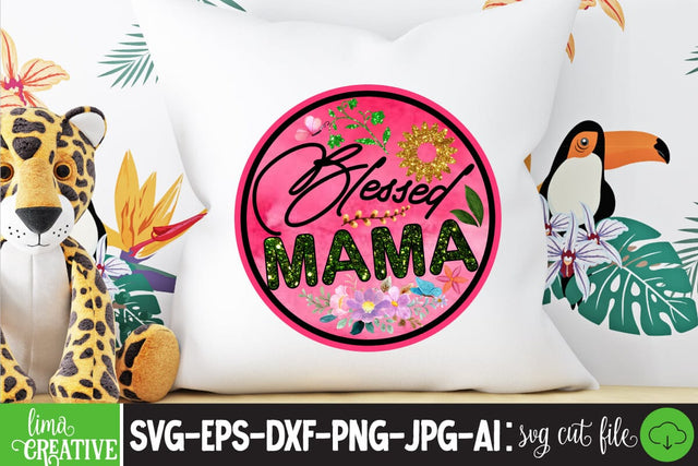 Blessed Mama Sublimation PNG Sublimation Insomnia Std 