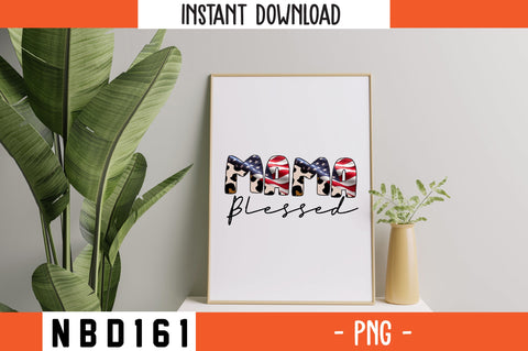 BLESSED MAMA sublimation PNG SVG Nbd161 
