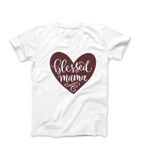 Blessed Mama SVG Hand Lettered Cut File SVG Cursive by Camille 