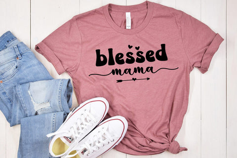 Blessed Mama SVG I Mothers Day SVG I Mom Quotes SVG Files SVG Happy Printables Club 
