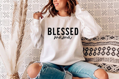 Blessed Mama SVG - Mom Quote svg, Mama svg SVG Simply Cutz 
