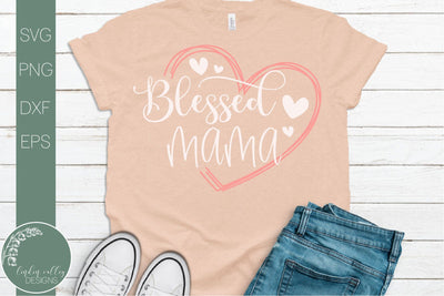 Blessed Mama SVG-Mother's Day SVG SVG Linden Valley Designs 