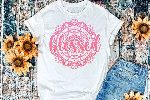 Blessed Mandala Sublimation Design Sublimation Happy Printables Club 