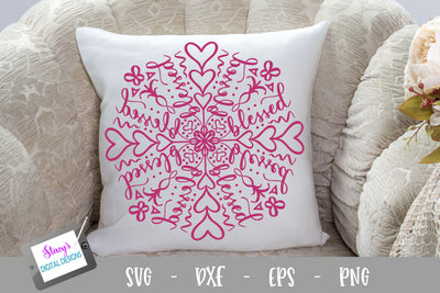Blessed Mandala SVG Design SVG Stacy's Digital Designs 
