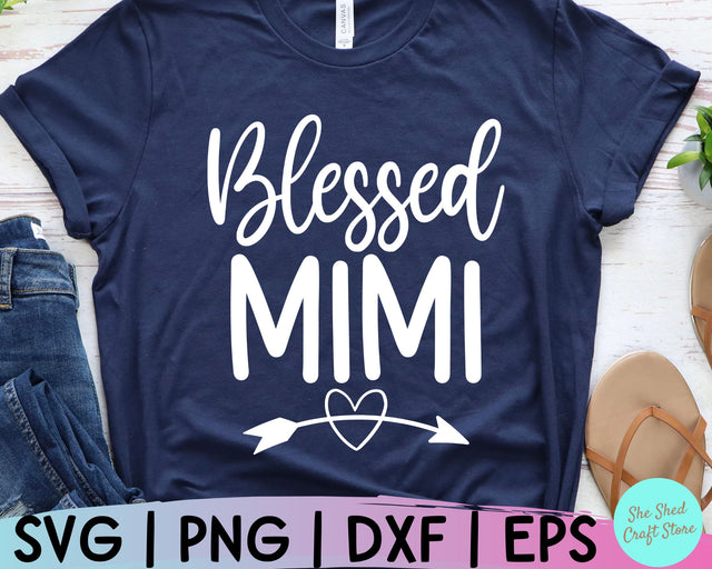Blessed Mimi Svg, Grandma Svg, Grandmother Svg, Mothers Day Svg, Grandparents Svg SVG She Shed Craft Store 