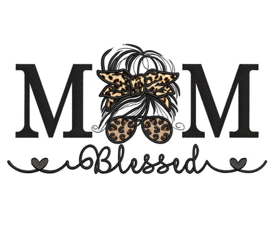 Blessed Mom Applique Embroidery Design, 5 sizes, Instant Download Embroidery/Applique DESIGNS Nino Nadaraia 