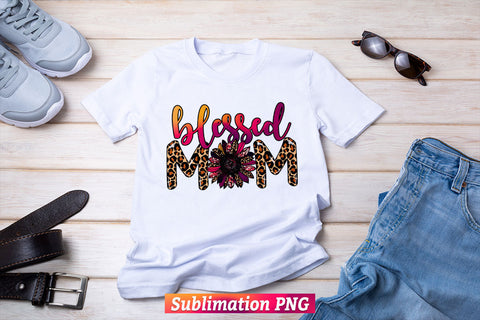 Blessed Mom Leopard Sunflower Camouflage T shirt Design Png Sublimation Printable Files Sublimation DesignDestine 