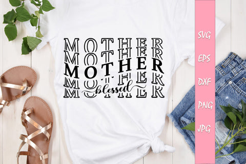 Blessed Mom Quotes Bundle SVG Cut Files SVG Sintegra 