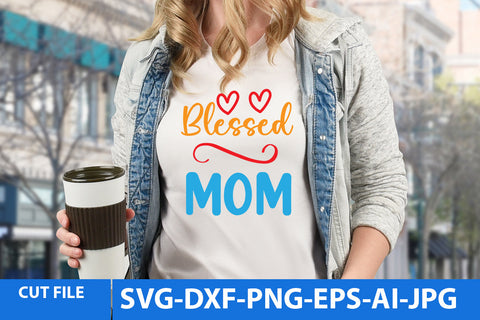 blessed Mom SVG Design SVG BlackCatsMedia 