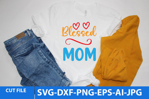 blessed Mom SVG Design SVG BlackCatsMedia 