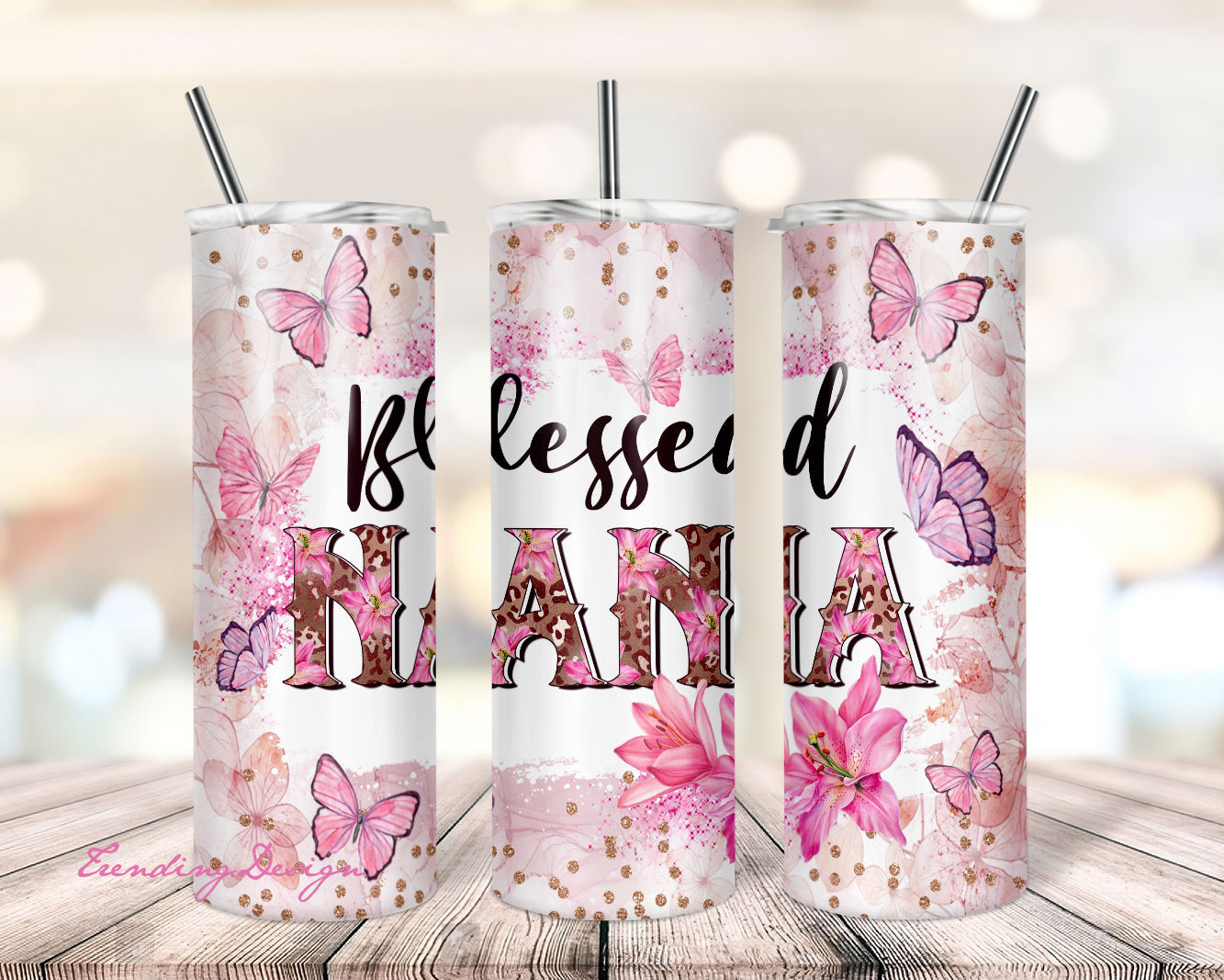 Blessed Mana Pink Floral 20oz Tumbler