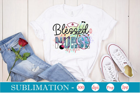 Blessed Nurse Sublimation SVGs,Quotes and Sayings,Food & Drink,On Sale, Print & Cut Sublimation DesignPlante 503 