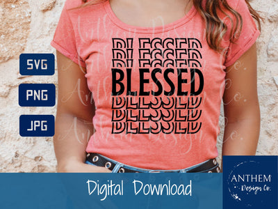 Blessed svg | Blessed retro svg | Scripture | PNG JPEG SVG SVG Anthem Design Company 