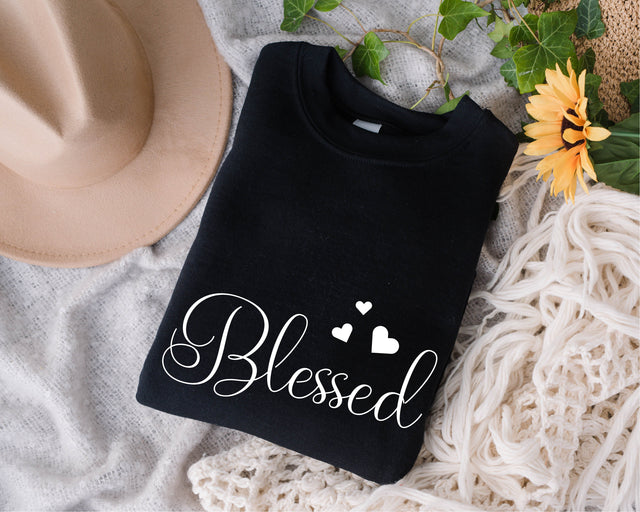 Blessed Svg, Blessed Word Svg, Faith Svg, Religious Svg, Heart Bless Grateful svg, Blessed Heart svg, Thanksgiving Svg, kind svg, png dxf SVG Fauz 