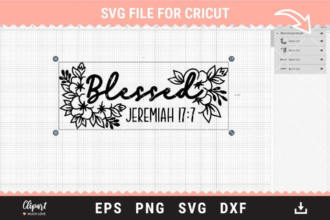 Blessed SVG Jeremiah 17:7, Scripture SVG, Christian SVG, DXF, PNG SVG ClipartMuchLove 