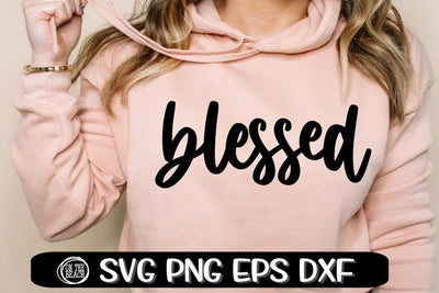Blessed SVG - Script - Easter - SVG DXG PNG EPS SVG On the Beach Boutique 