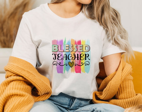 Blessed Teacher PNG, Teacher Design For Sublimation Sublimation HappyDesignStudio 