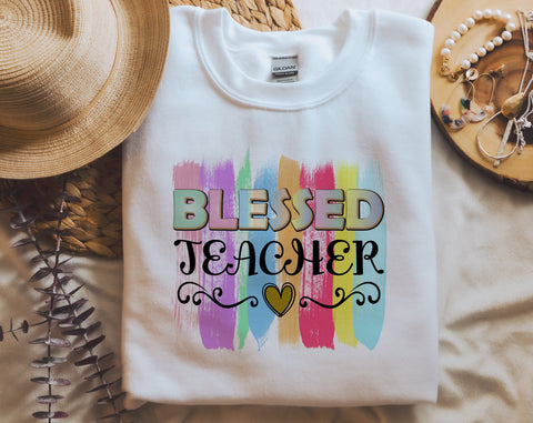 Blessed Teacher PNG, Teacher Design For Sublimation Sublimation HappyDesignStudio 