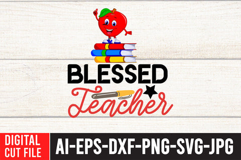 Blessed Teacher SVG Design SVG BlackCatsMedia 