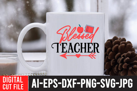Blessed Teacher SVG Design SVG BlackCatsMedia 