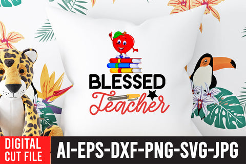 Blessed Teacher SVG Design SVG BlackCatsMedia 