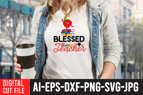 Blessed Teacher SVG Design SVG BlackCatsMedia 