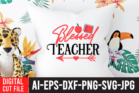Blessed Teacher SVG Design SVG BlackCatsMedia 