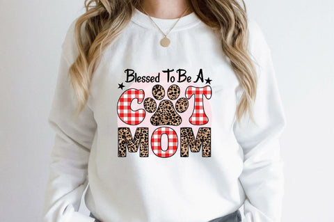 blessed to be a cat mom Sublimation SVGArt 