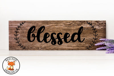 Blessed with Wreath SVG PNG DXF Cut File, Farmhouse svg SVG RedFoxDesignsUS 
