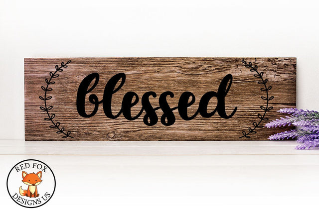 Blessed with Wreath SVG PNG DXF Cut File, Farmhouse svg SVG RedFoxDesignsUS 